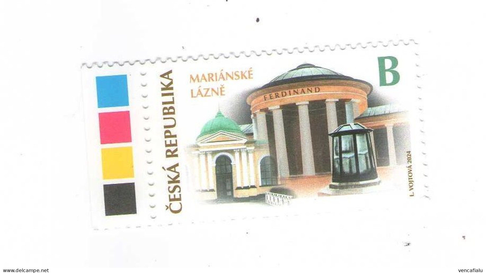 Year  2024 -  Spa And Small City Marianske  Lazne (Marienbad), 1 Stamp, Color Test  In Edge,  MNH - Neufs