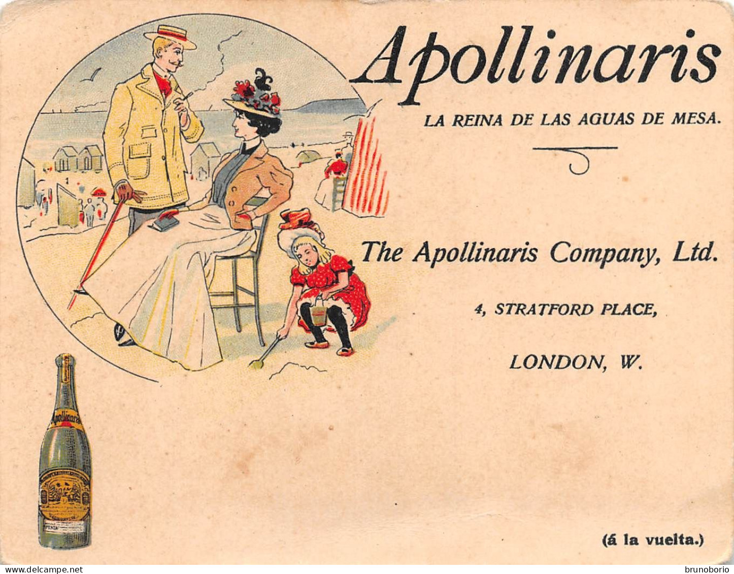 00032 "APOLLINARIS COMPANY LTD - LONDON - LA REGINA DELLE ACQUE DA TAVOLA" PUBBL. ANIMATO - Publicités