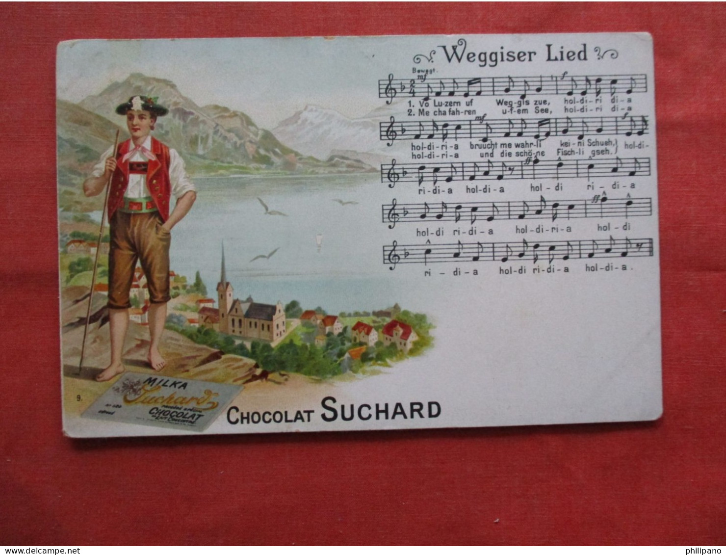 WEGGISER LIED - LITHO - PUBLICITE CHOCOLAT SUCHARD -   Ref 6353 - Weggis
