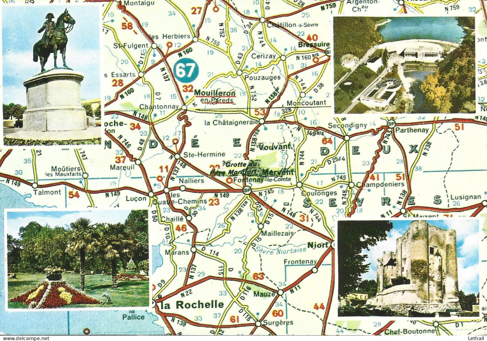 Ref ( 19155  )   La Vendee Interieure - Carte Geografiche