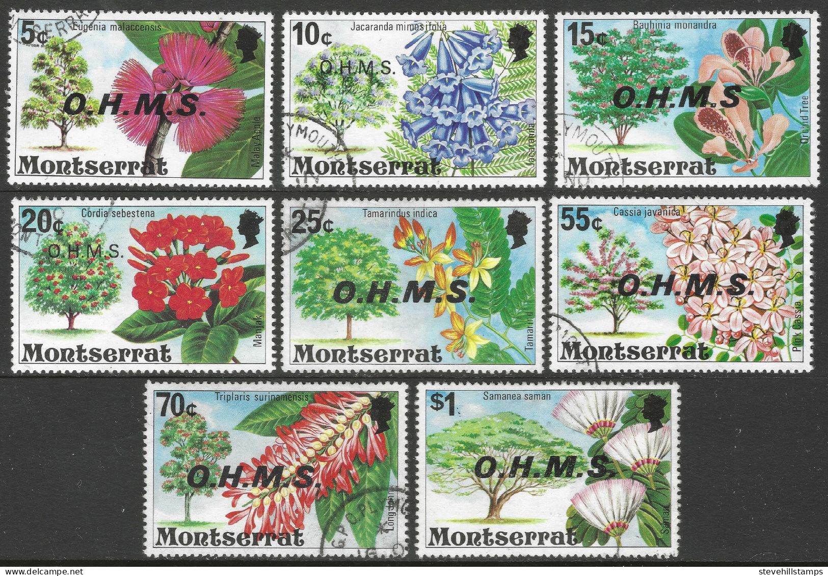 Montserrat. 1976 Official. 8 Used Values To $1. SG O17etc. M3075 - Montserrat