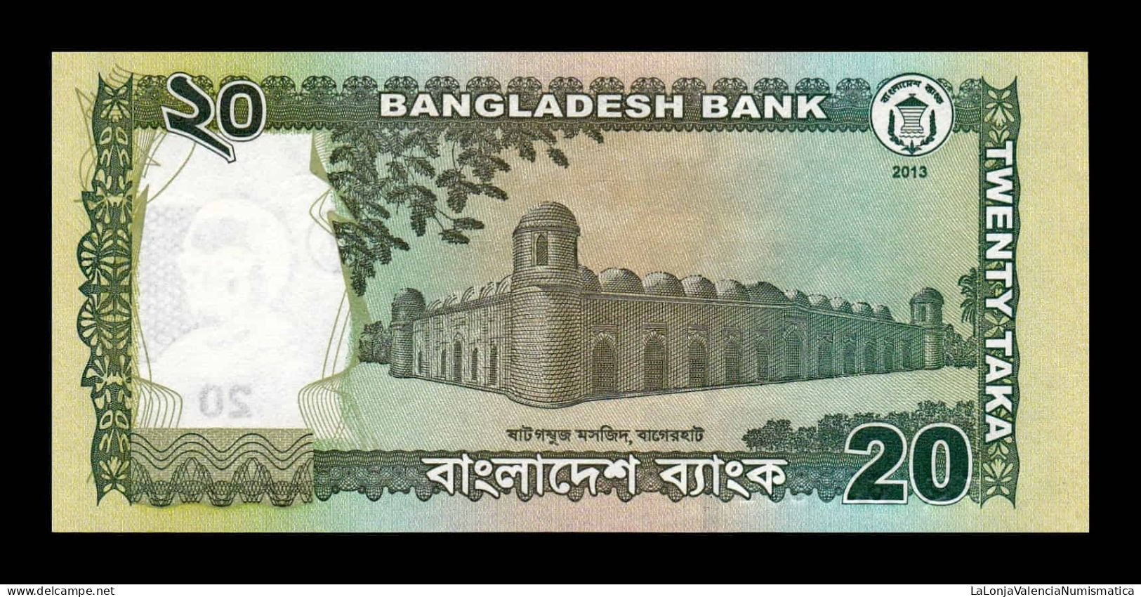 Bangladesh 20 Taka 2013 Pick 55Ab Sc Unc - Bangladesch