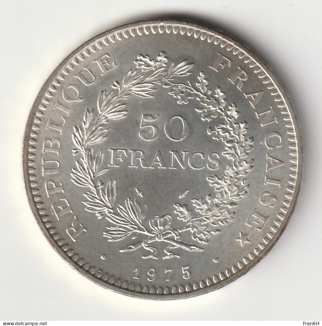 50 Francs Hercule Argent 1975 - Silver - - 50 Francs