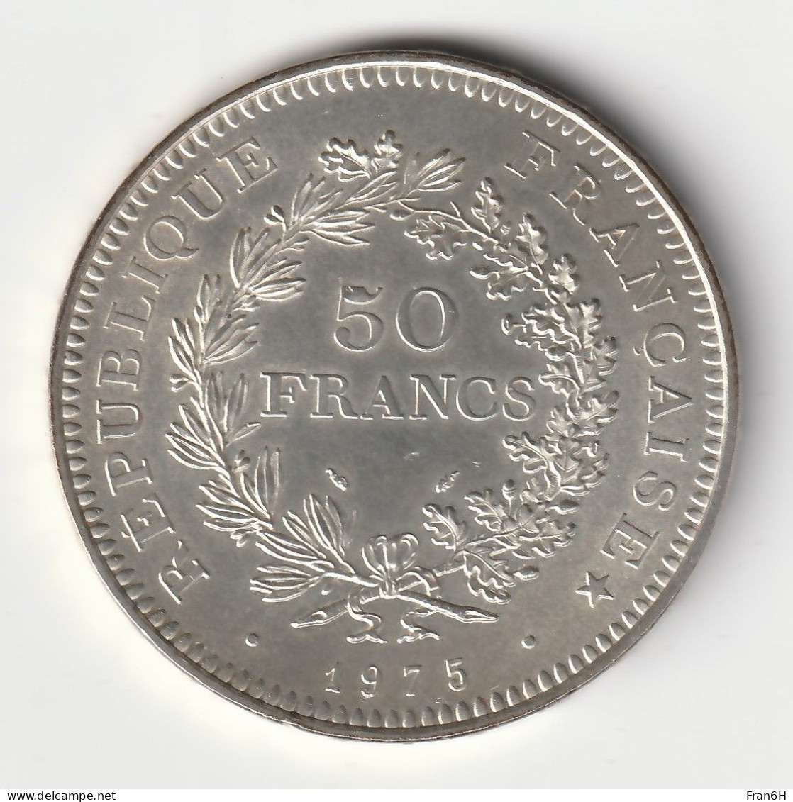 50 Francs Hercule Argent 1975 - Silver - - 50 Francs