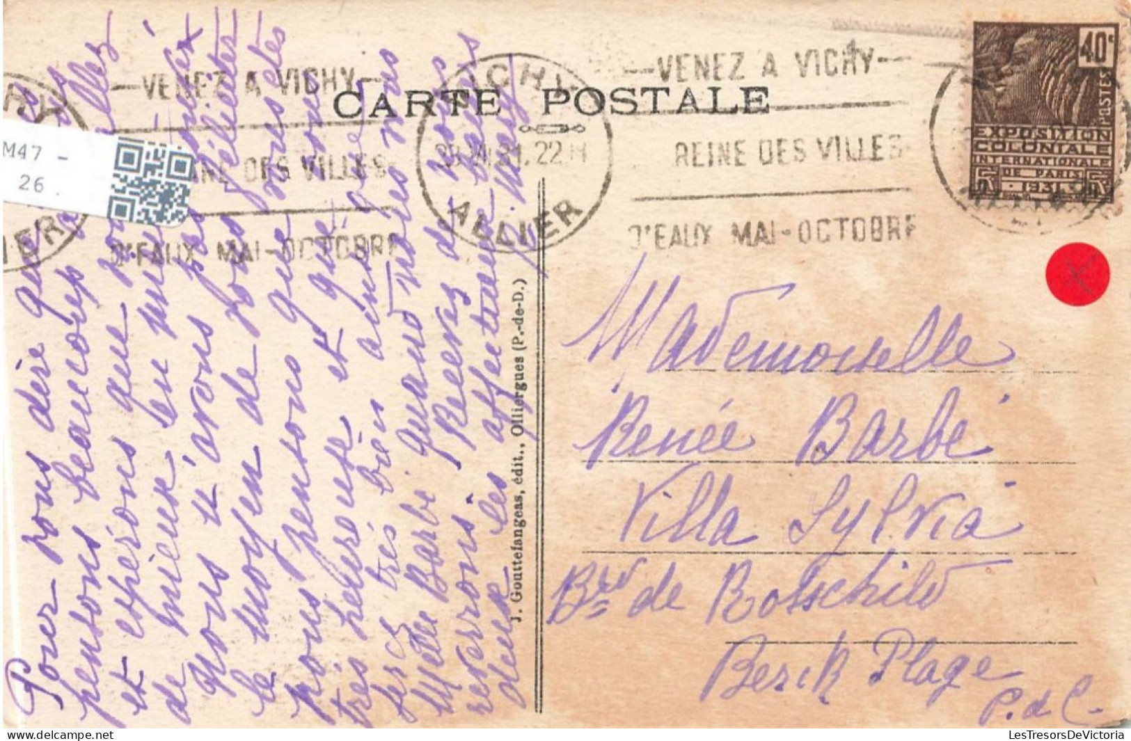 FRANCE - Vichy - Vue Générale Sur Les Abords De La Source De L'hôpital - Animé - Carte Postale Ancienne - Vichy