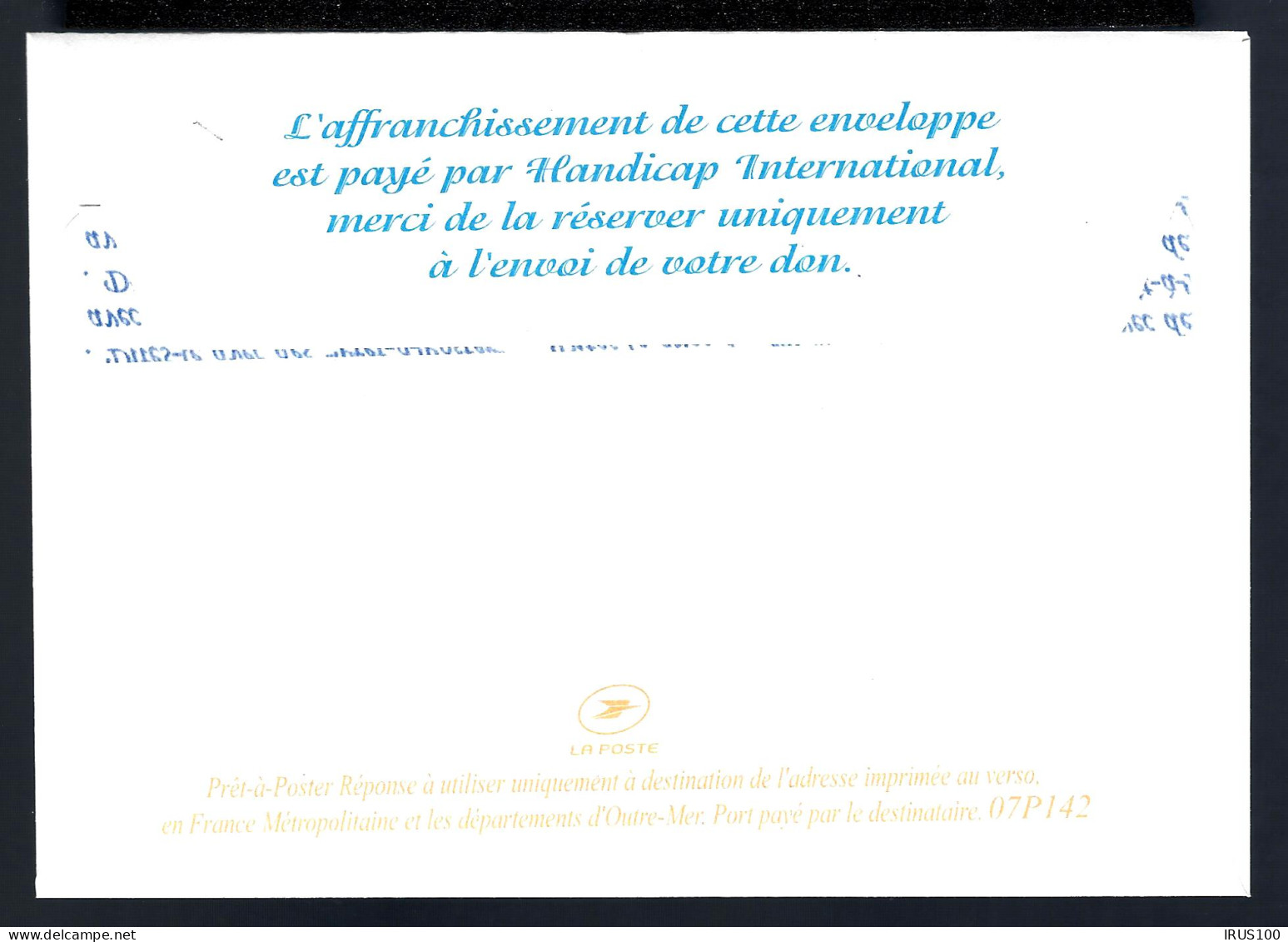 PRÊT À POSTER - POSTRÉPONSE - HANDICAP INTERNATIONAL -  - Handicap