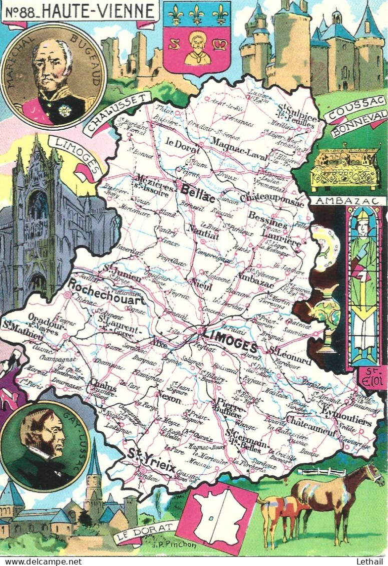 Ref ( 19160  )   Haute Vienne - Landkaarten