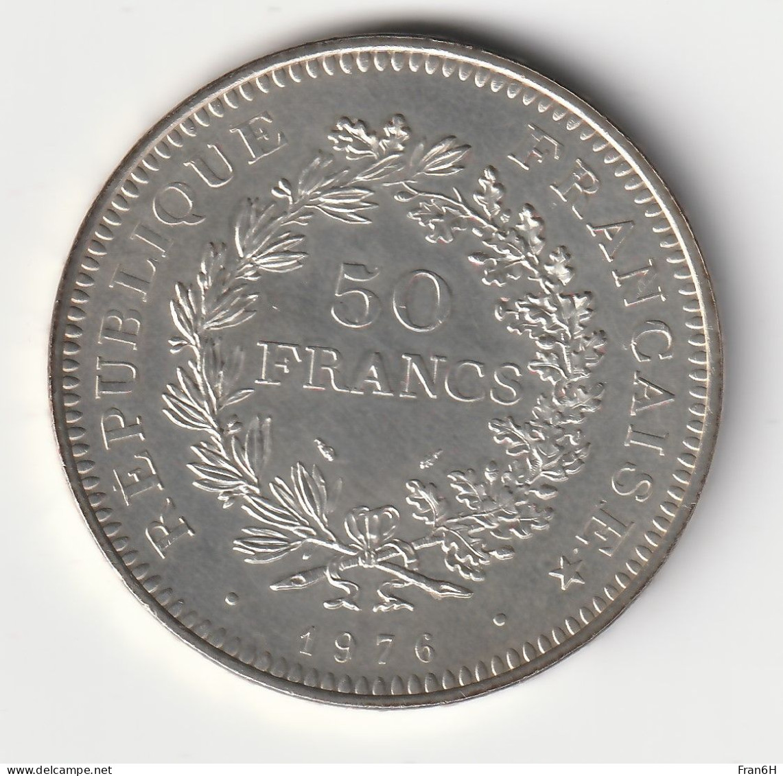50 Francs Hercule Argent 1976 - Silver - - 50 Francs