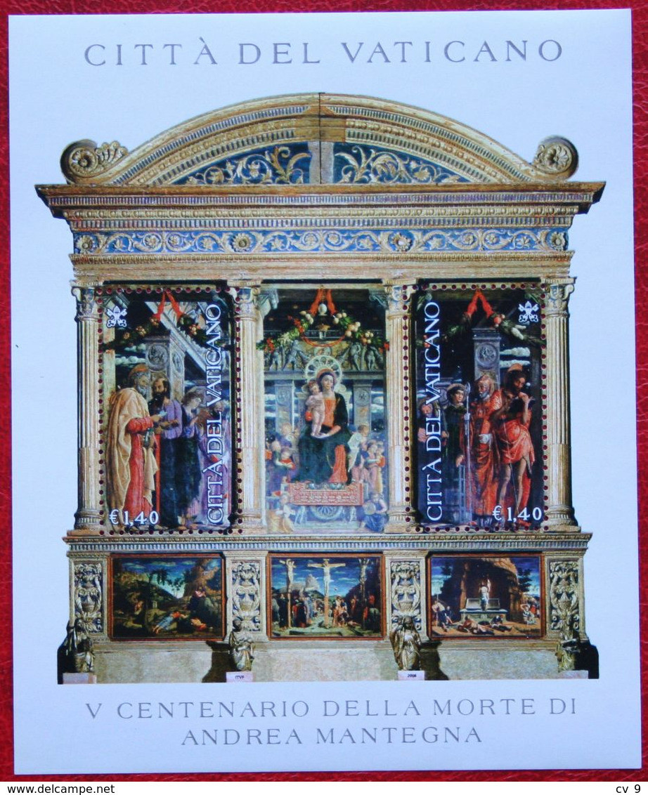 Todestag Von Andrea Mantegna 2006 Mi 1551-1552 Block 27 Yv BF 29 POSTFRIS / MNH / **  VATICANO VATICAN VATICAAN - Ongebruikt