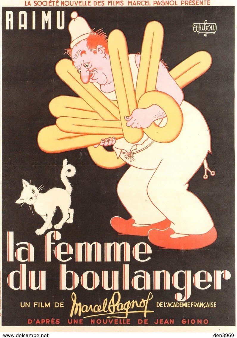 Albert DUBOUT - Editions Jean Dubout N'D 5 - Affiche Du Film La Femme Du Boulanger De Marcel Pagnol - Raimu - Cinéma - Dubout