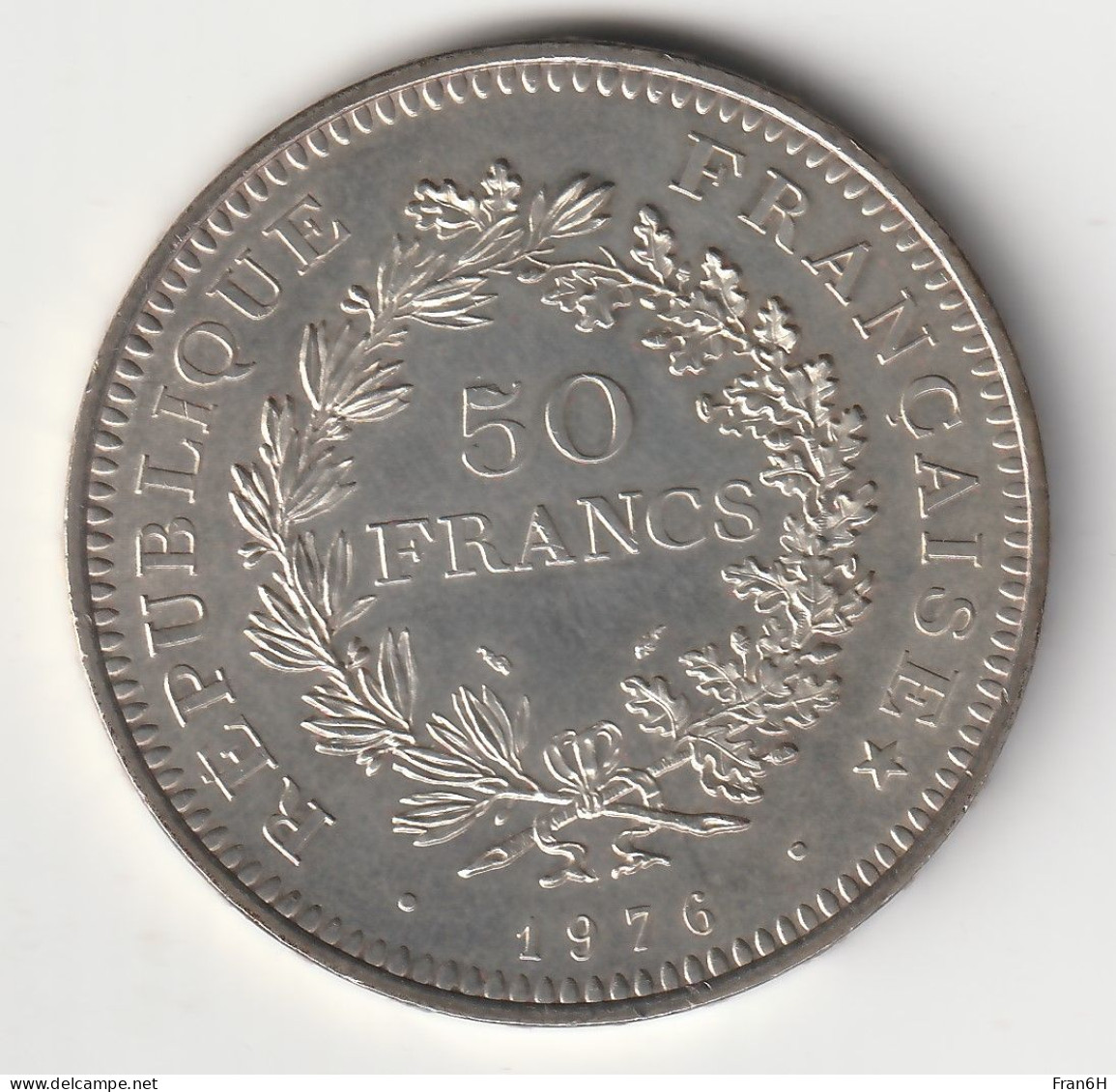 50 Francs Hercule Argent 1976 - Silver - - 50 Francs