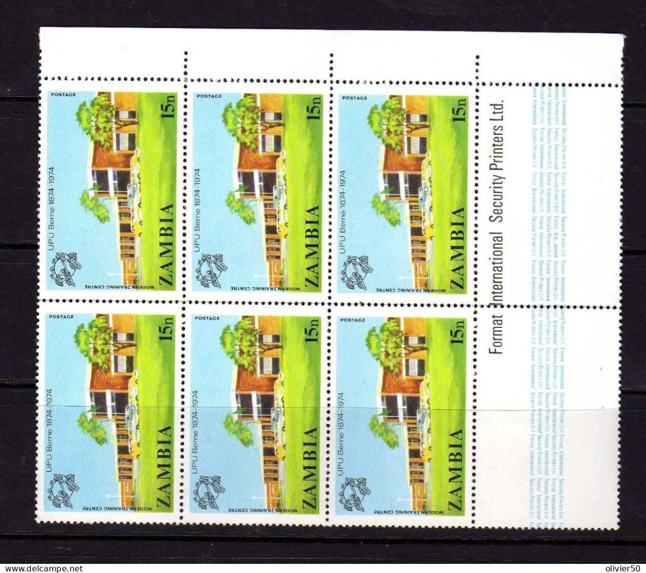 Zambie - 1974 - 15 N.  Centenaire De L'UPU  Neufs** - MNH - Zambie (1965-...)