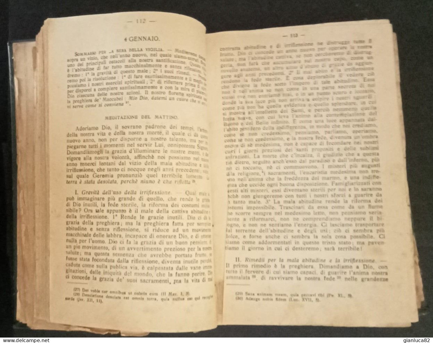Libro Antico Meditazioni Dell’Hamon Torino 1918 Offertissima (628) Come Da Foto Meditazioni Tutti I Giorni Dell’anno - Old Books