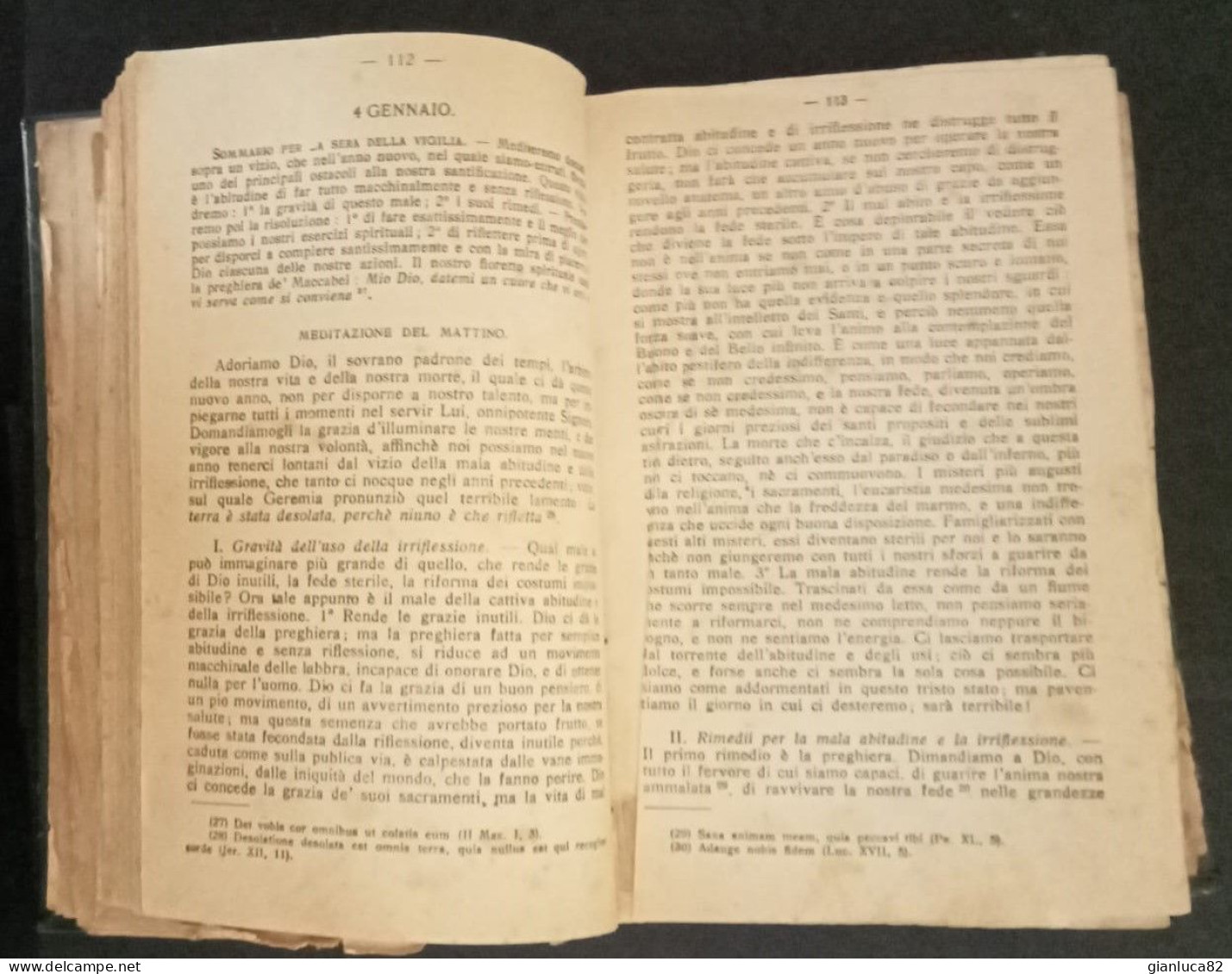 Libro Antico Meditazioni Dell’Hamon Torino 1918 Offertissima (628) Come Da Foto Meditazioni Tutti I Giorni Dell’anno - Libri Antichi