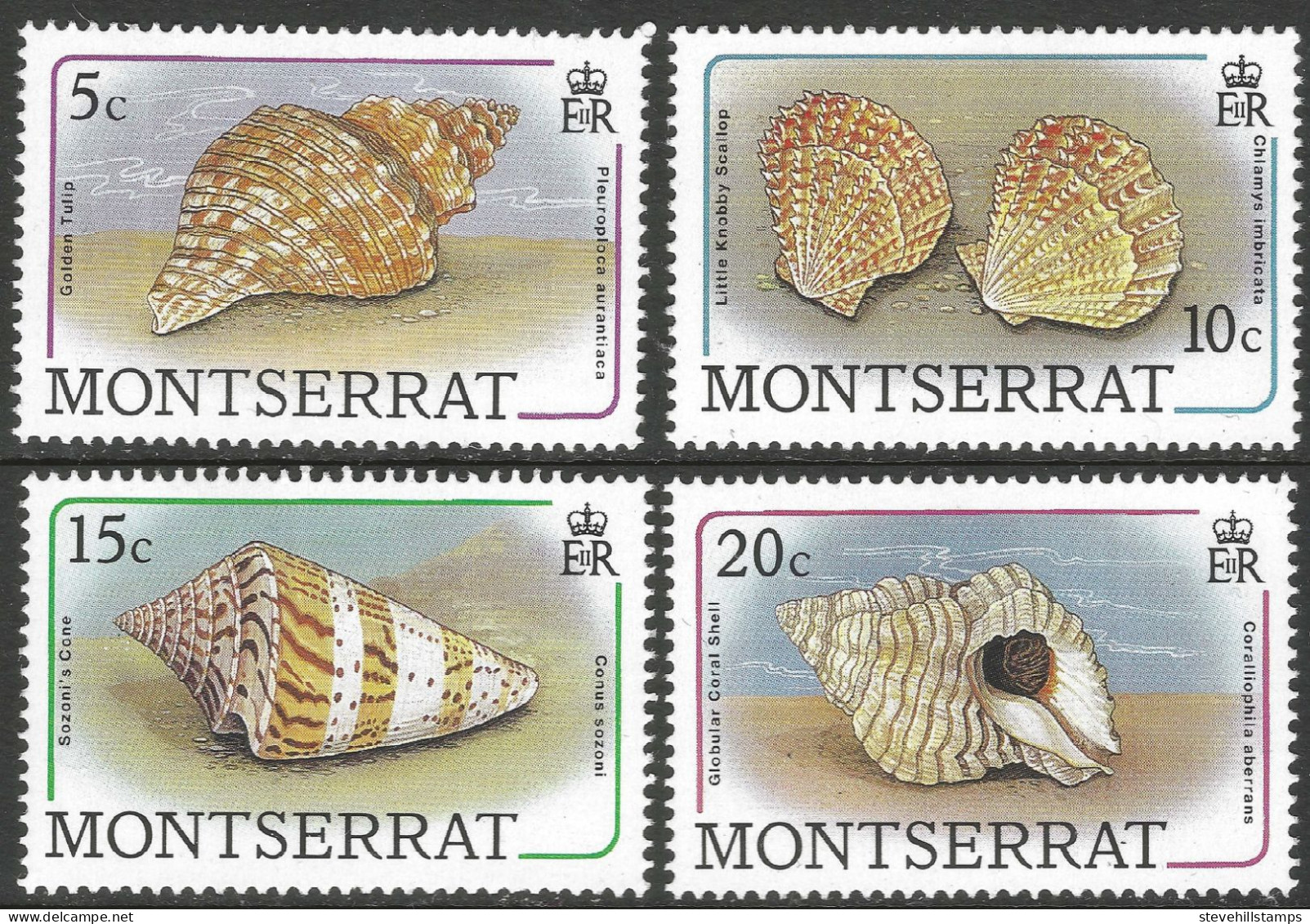 Montserrat. 1988 Sea Shells. 4 MH Values To 20c (5c, 10c, 15c, 20c). SG 757etc. M3076 - Montserrat