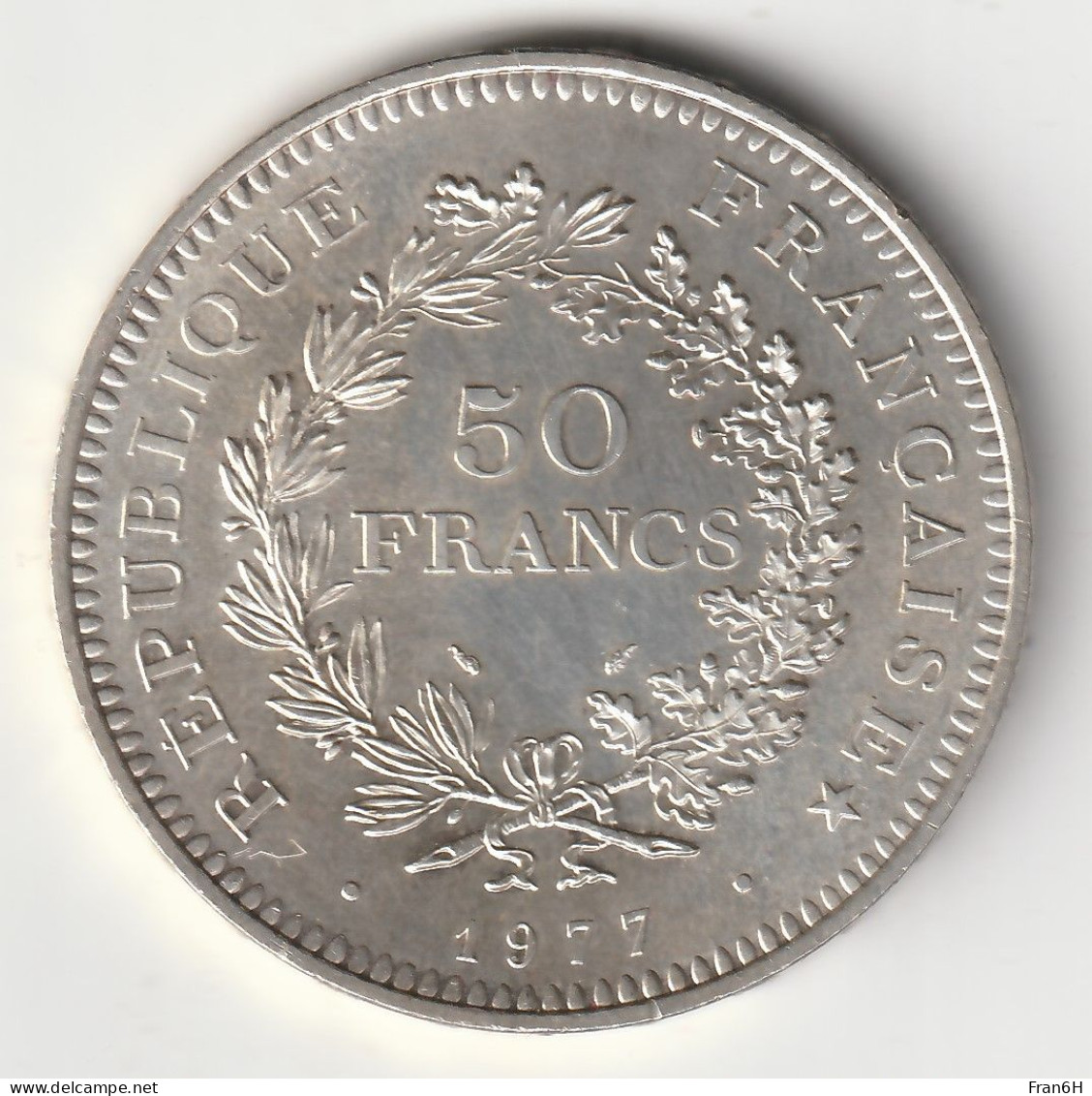 50 Francs Hercule Argent 1977 - Silver - - 50 Francs