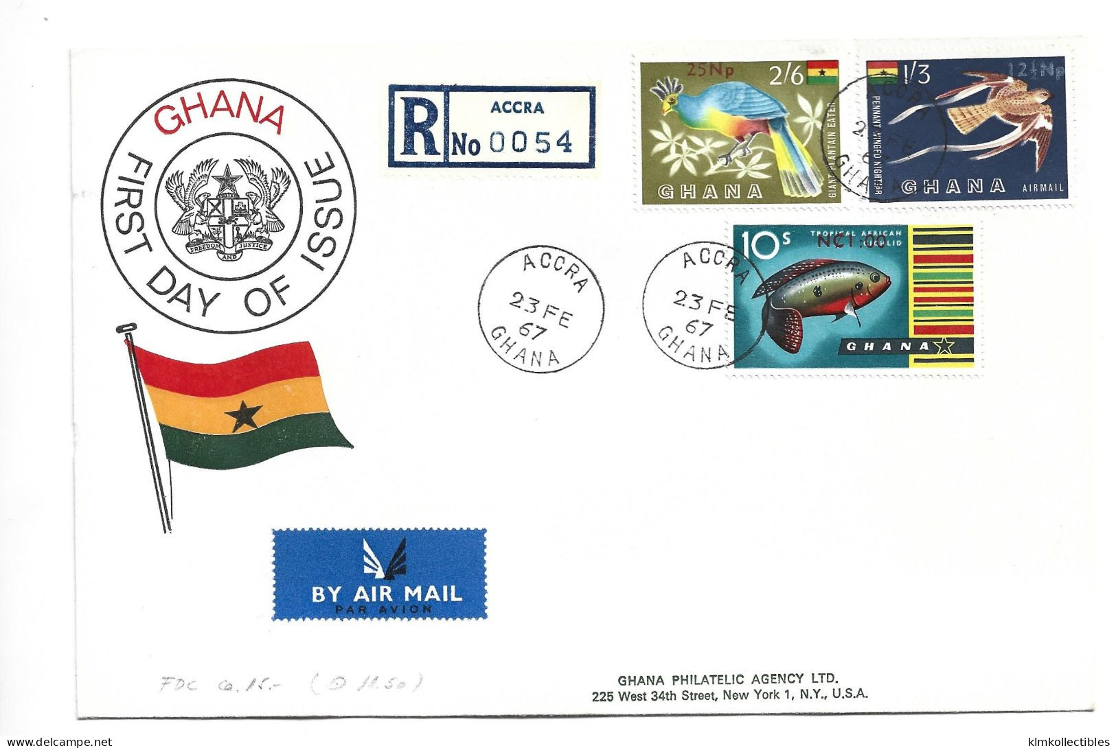 GHANA - 1967 FDC FISH FAUNA - Ghana (1957-...)