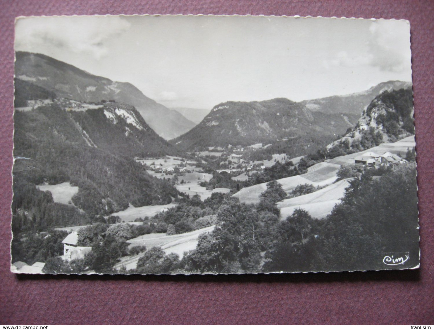 CPA PHOTO 74 MIEUSSY Vallée Du Giffre , Le Mont , Le Mole , L'Herbette. Au Fond Le Salève 1950 - Mieussy