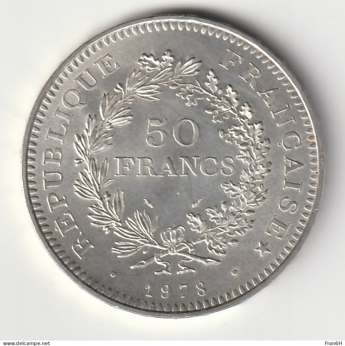 50 Francs Hercule Argent 1978 - Silver - - 50 Francs