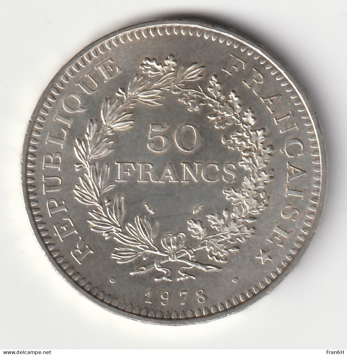 50 Francs Hercule Argent 1978 - Silver - - 50 Francs