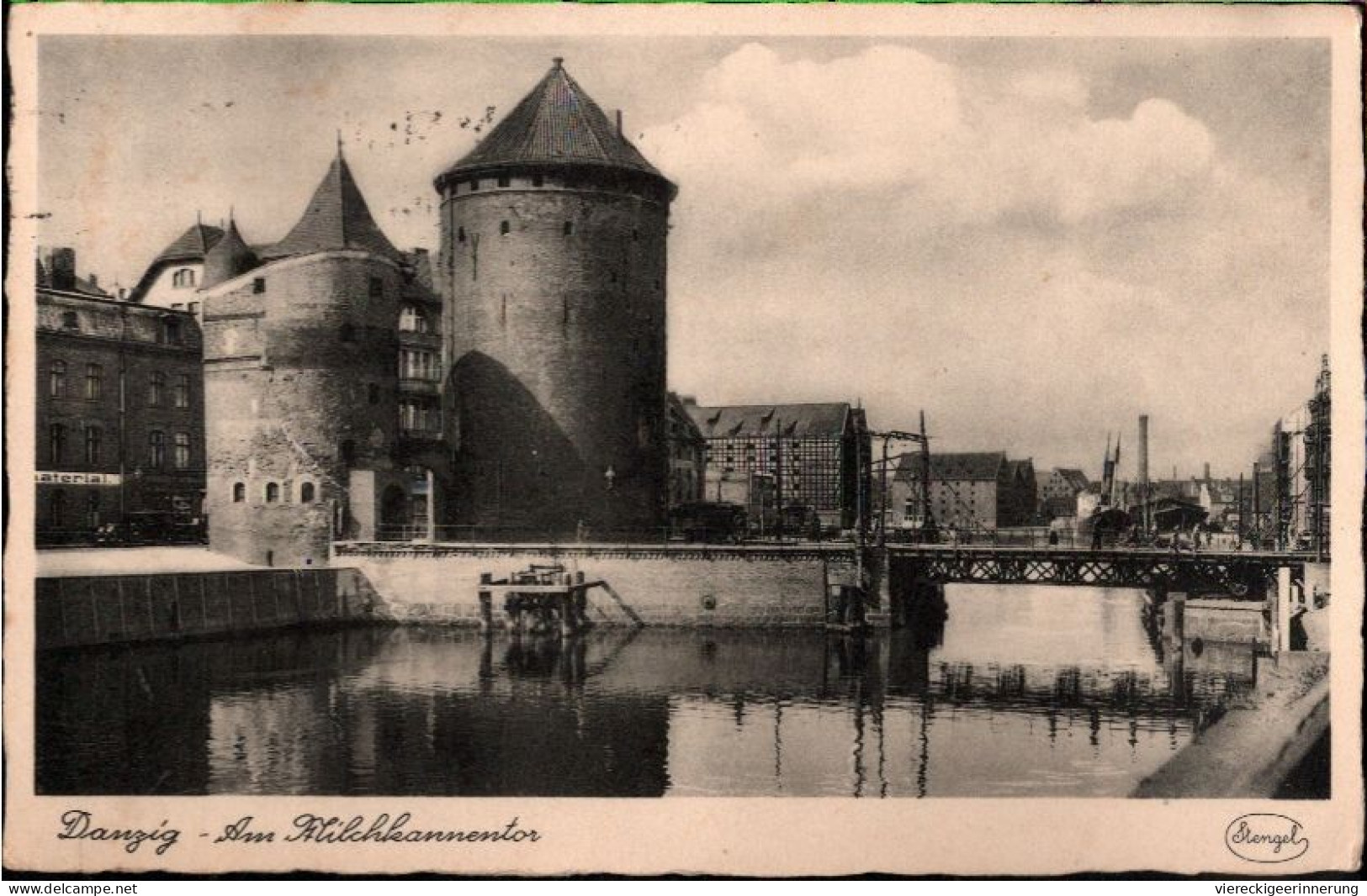 ! Alte Ansichtskarte Aus Danzig, Brücke Am Milchkannentor, 1940 - Danzig