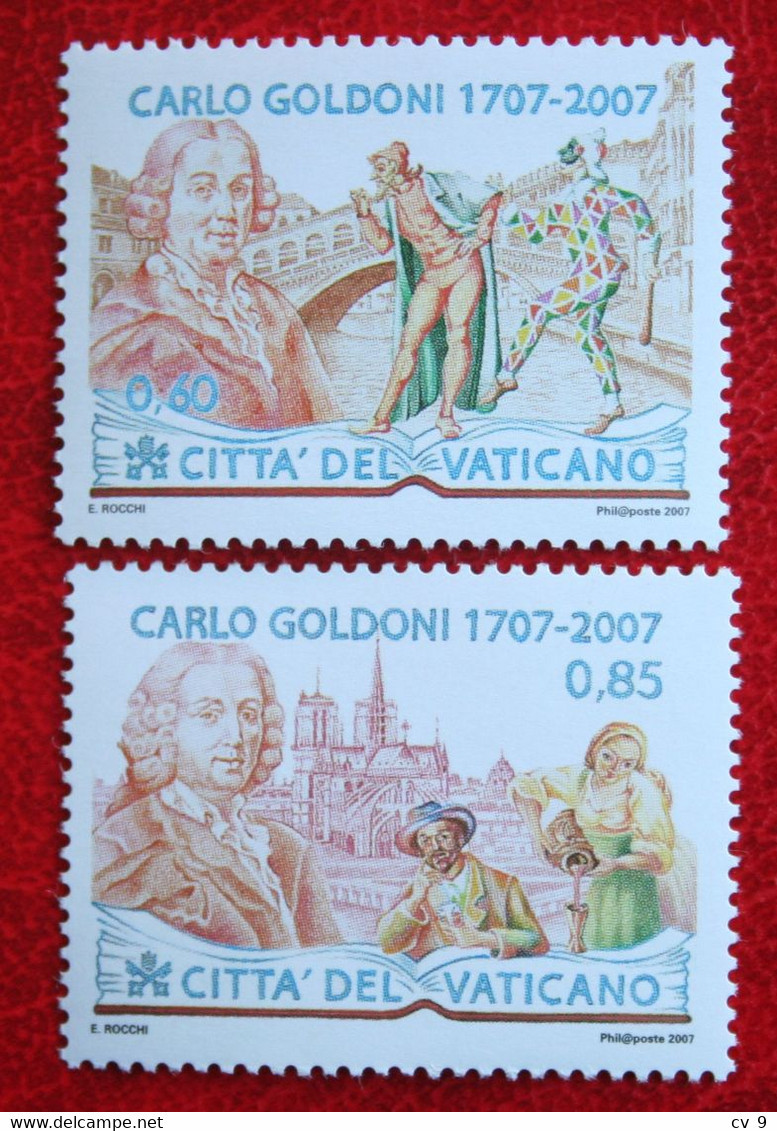 Carlo Goldoni 2007 Mi 1580-1581 Yv 1433-1434 POSTFRIS / MNH / **  VATICANO VATICAN VATICAAN - Ungebraucht