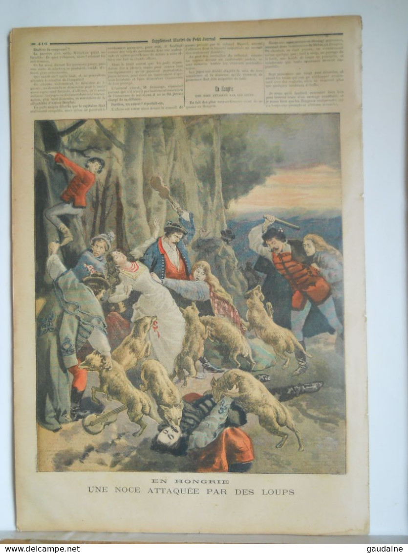 LE PETIT JOURNAL N°214 - 23 DECEMBRE 1894 - CAPITAINE DREYFUS - HONGRIE NOCE ATTAQUEE PAR DES LOUPS - Le Petit Journal