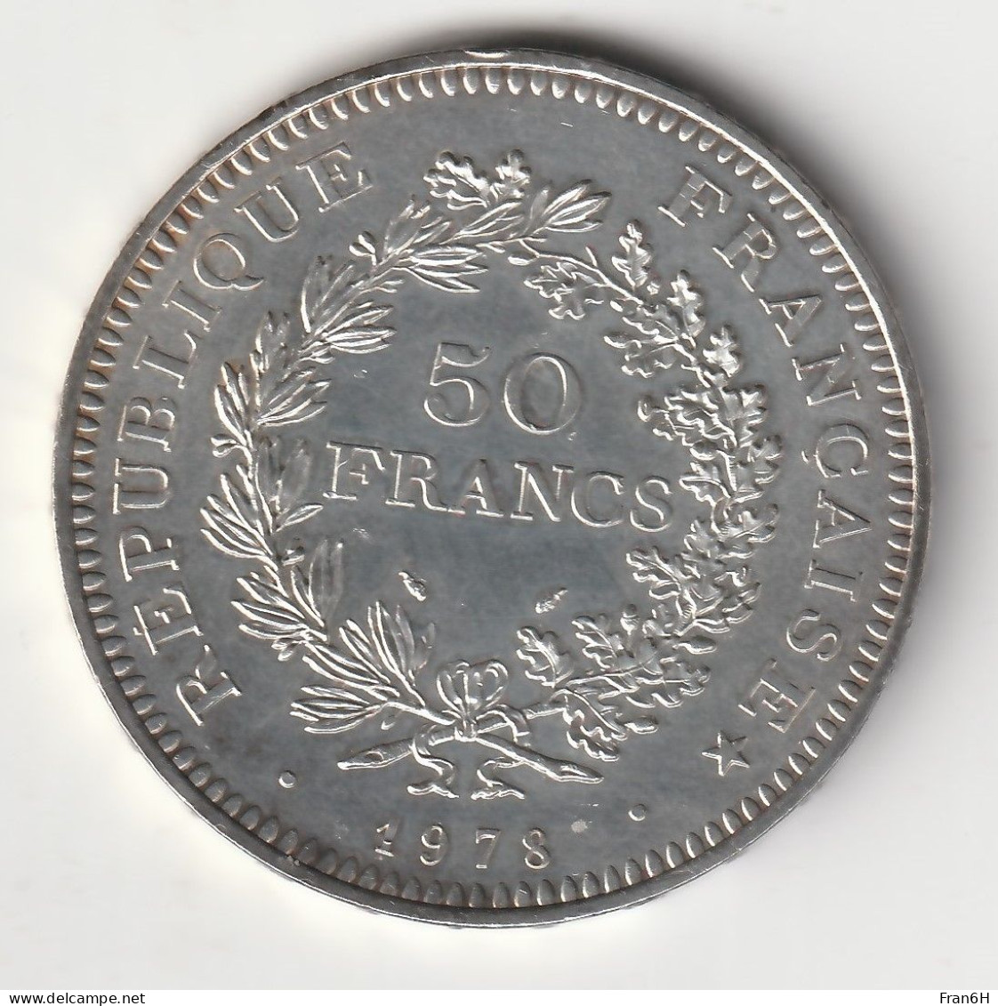 50 Francs Hercule Argent 1978 - Silver - - 50 Francs