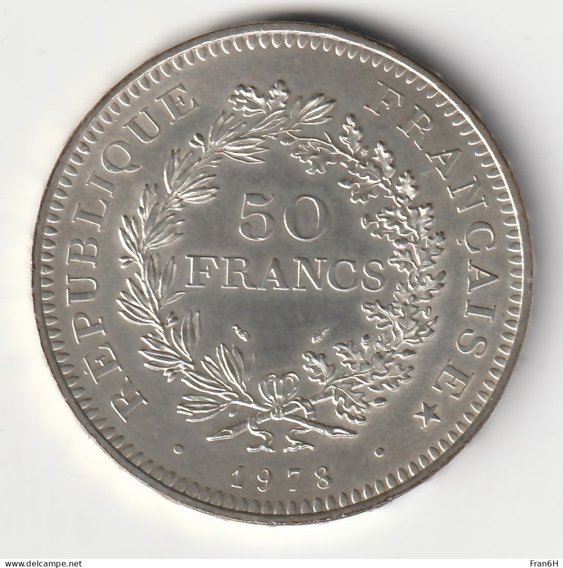 50 Francs Hercule Argent 1978 - Silver - - 50 Francs