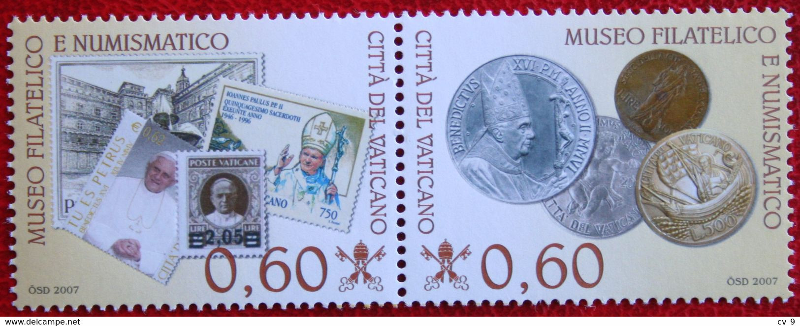 Philately And Numismatics Museum 2007 Mi 1590-1591 Yv 1436-1437 POSTFRIS / MNH / **  VATICANO VATICAN VATICAAN - Ungebraucht