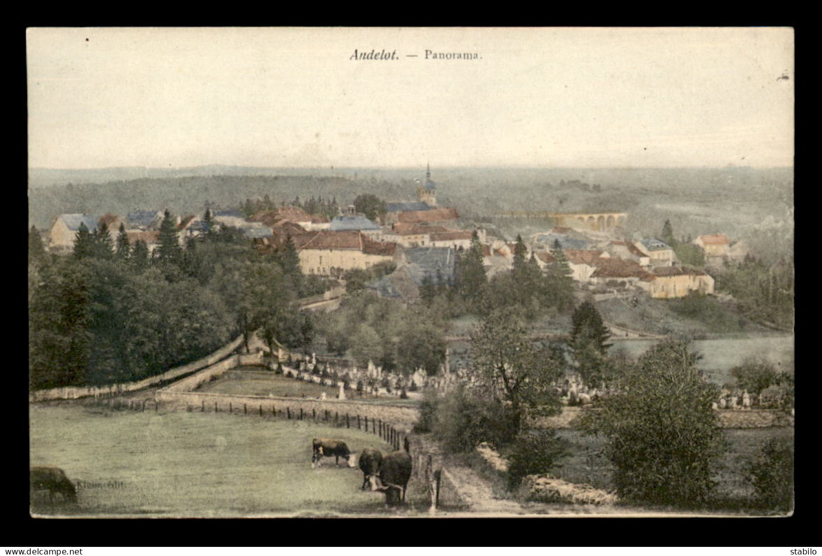 52 - ANDELOT - PANORAMA - CARTE COLORISEE - Andelot Blancheville
