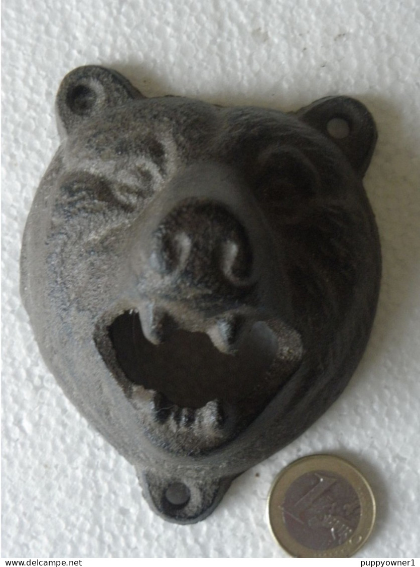 Ouvre-bouteille Tête D'ours En Fonte - Bottle Openers