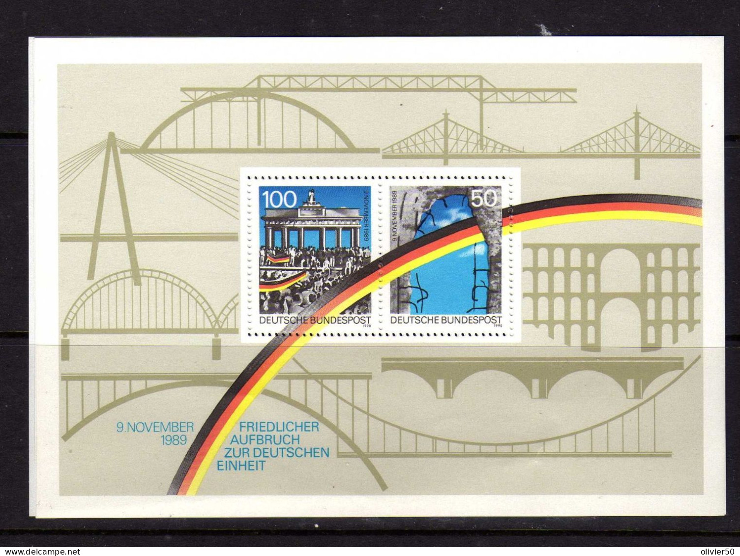 Allemagne - 1990 - BF Anniversaire De L'Ouverture Du Rideau De Fer - Neuf** - MNH - 1981-1990