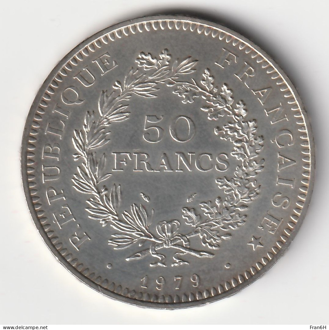 50 Francs Hercule Argent 1979 - Silver - - 50 Francs