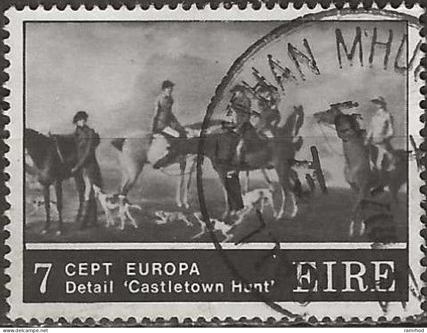 IRELAND 1975 Europa - 7p Castletown Hunt (R. Healy) FU - Used Stamps