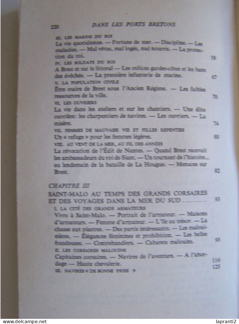 LA VIE QUOTIDIENNE DANS LES PORTS BRETONS AUX XVII° & XVIII°SIECLES". NANTES, BREST, SAINT-MALO, LORIENT....... - Languedoc-Roussillon