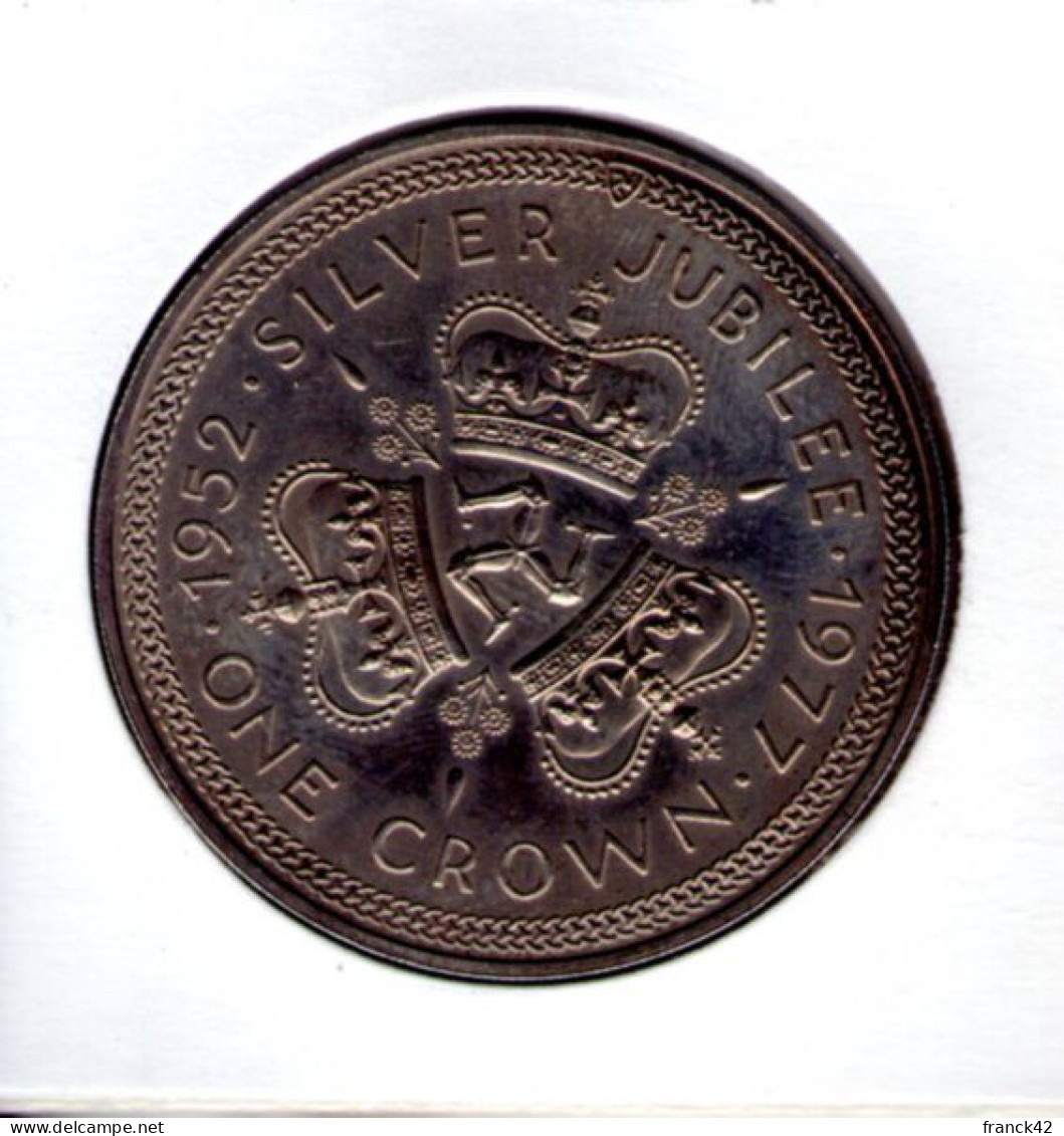 Ile De Man. Siver Jubilee. One Crown. 1977 - Isle Of Man