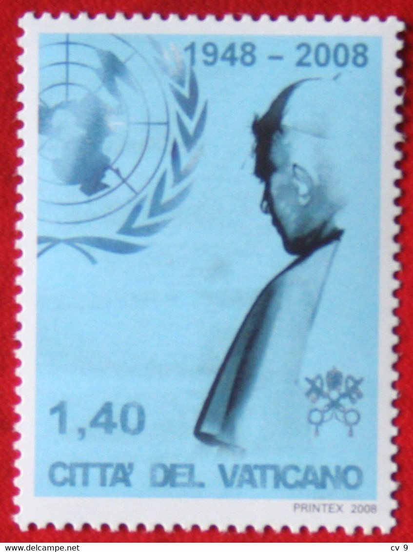 Visit UNO Pope Paus Benedictus XVI  2008 Mi 1613 Yv 1469 POSTFRIS / MNH / **  VATICANO VATICAN VATICAAN - Ungebraucht