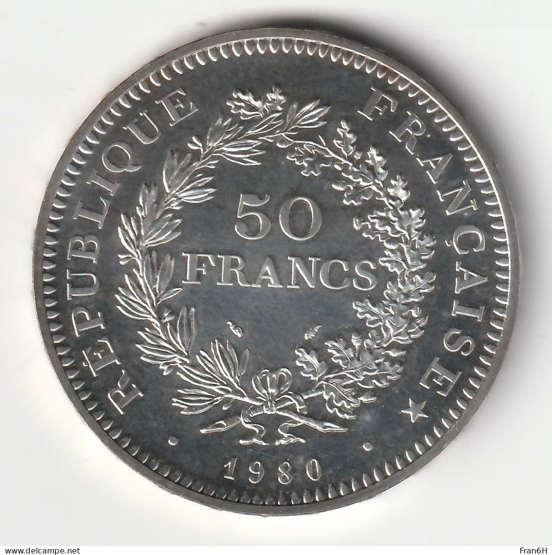 50 Francs Hercule Argent 1980 - Silver - - 50 Francs