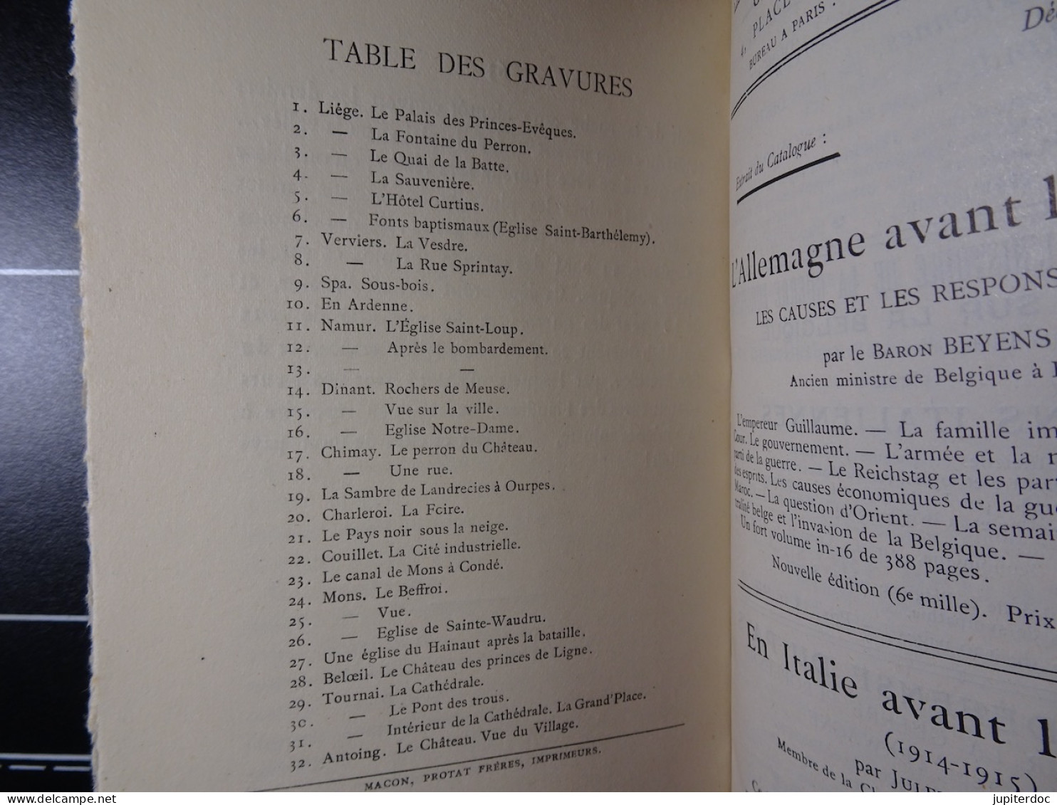 Villes Meurtries de Belgique Les Villes Wallonnes Jules Destrée 1917 Edit. G. Van Oest (63 pages)