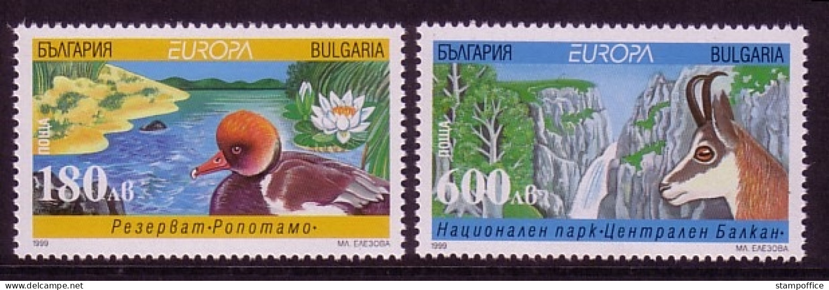 BULGARIEN MI-NR. 4387-4388 POSTFRISCH(MINT) EUROPA 1999 NATUR- Und NATIONALPARKS - 1999