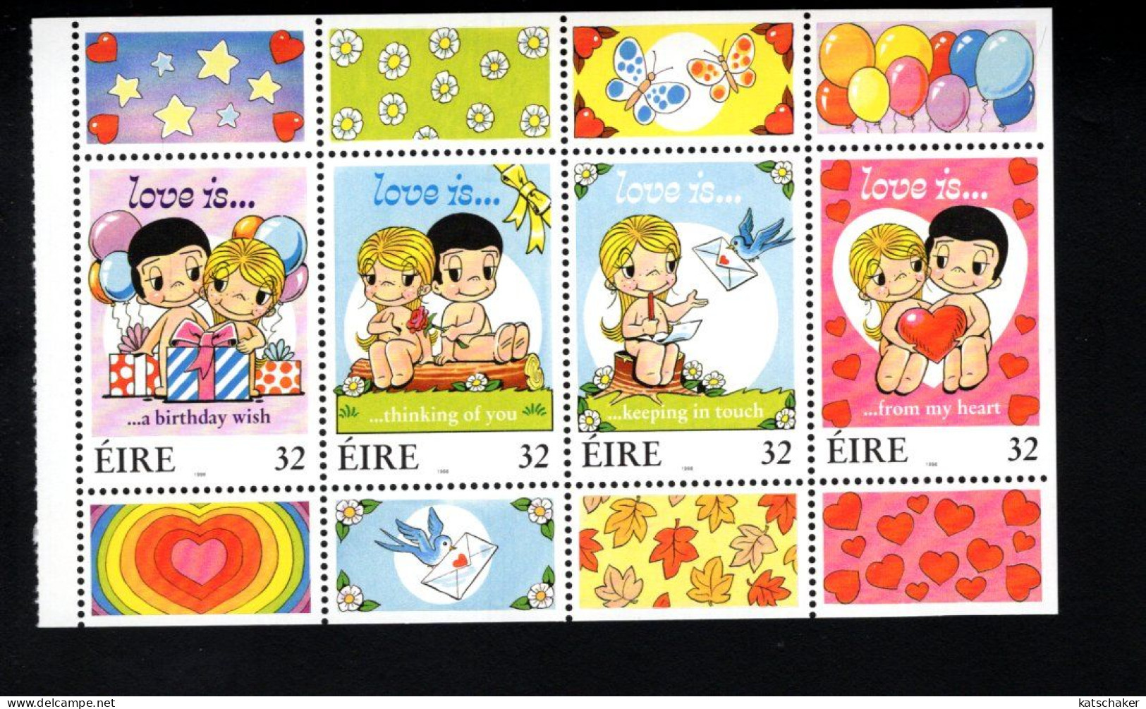 1987198747 1998 (XX) SCOTT 1100A POSTFRIS MINT NEVER HINGED - BOOKLET PANE LOVE STAMPS - Nuovi