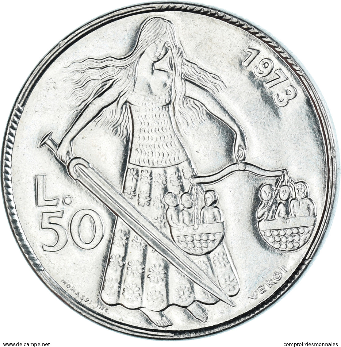Monnaie, Saint Marin , 50 Lire, 1973 - Saint-Marin