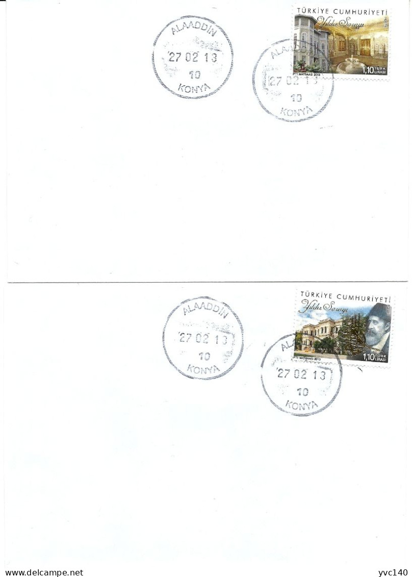 Turkey; FDC 2013 Palaces (Yildiz Palace) 2 Covers - FDC