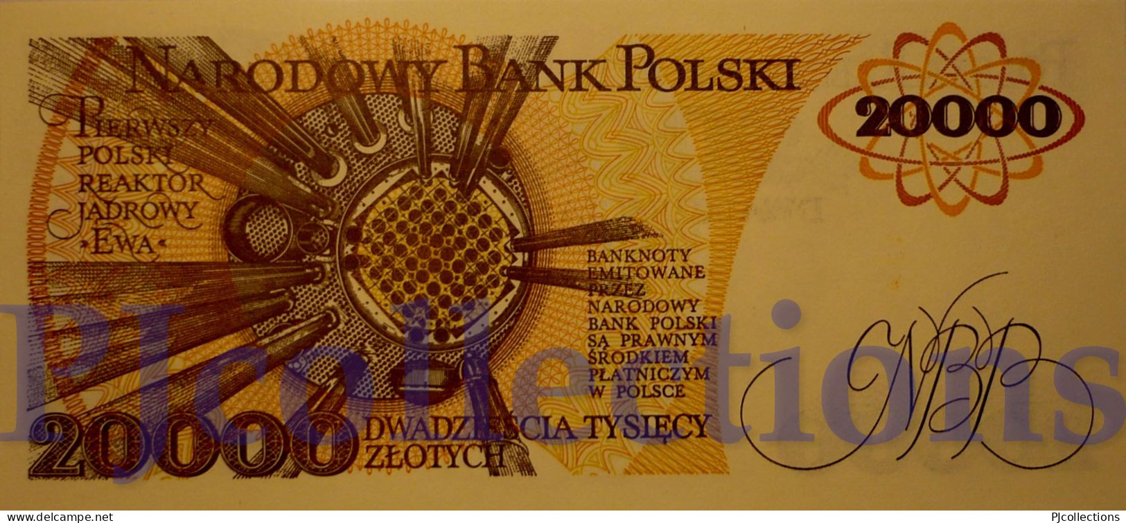 POLONIA - POLAND 20000 ZLOTYCH 1989 PICK 152a UNC - Polonia