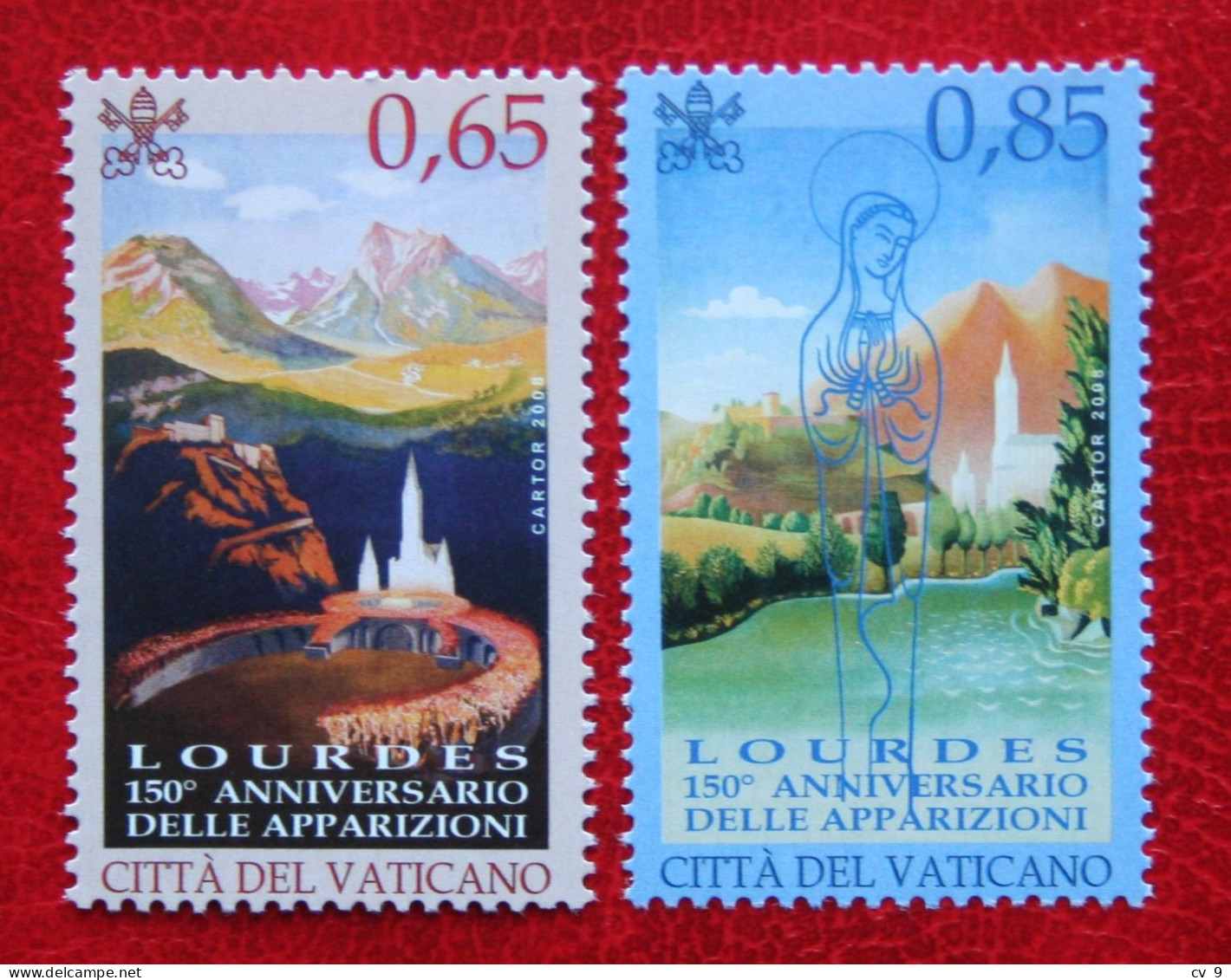 Anniversario Apparizioni Madonna Di Lourde 2008 Mi 1611-1612 Yv 1464-1465 POSTFRIS / MNH / **  VATICANO VATICAN VATICAAN - Unused Stamps