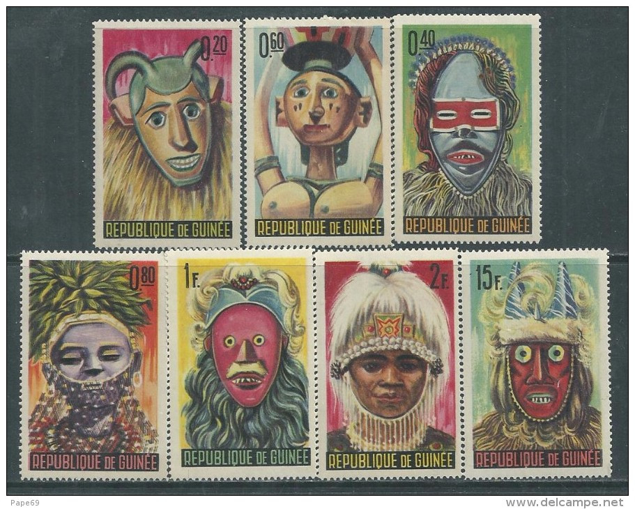 Guinée  N° 223 / 33 XX Masques Divers,  Les 11 Valeurs Sans Charnière TB - Guinea (1958-...)