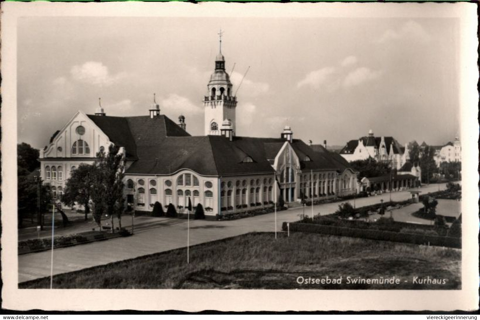 ! S/w Ansichtskarte Ostseebad Swinemünde , Kurhaus - Polen