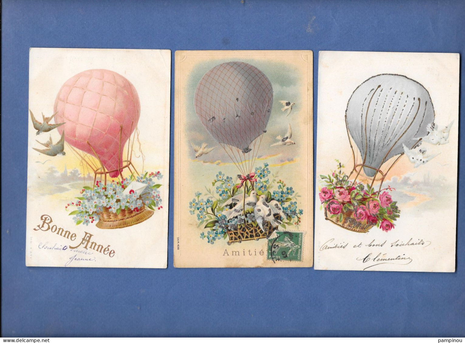 AVIATION. BALLONS,MONTGOLFIERES Fantaisies Lot De 6 Cpa - Mongolfiere