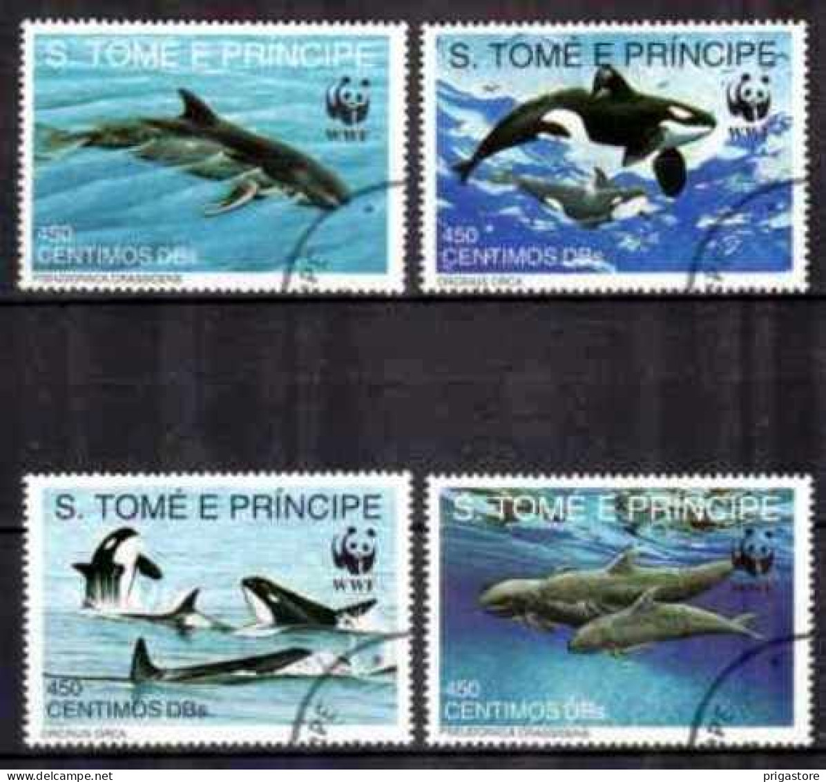 Saint Thomas Et Prince 1992 Animaux Mammifères Marins (44) Yvert N° 1080 à 1083 Oblitéré Used - São Tomé Und Príncipe